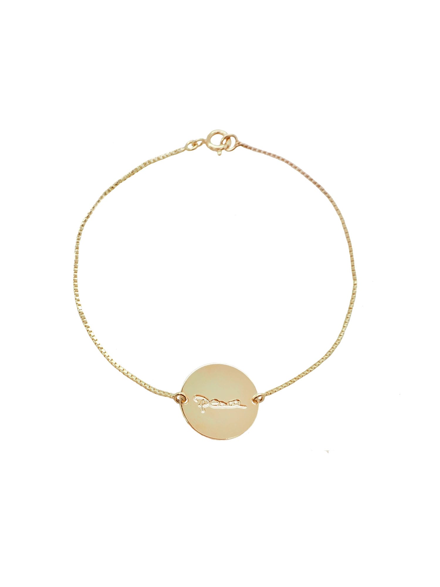 Bracelet PLAQUETTE peace | GOLD
