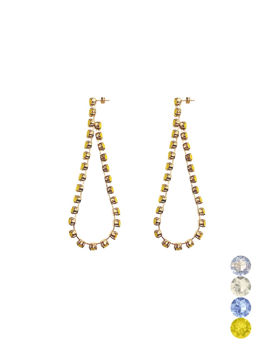CRYSTAL LOOP EARRINGS