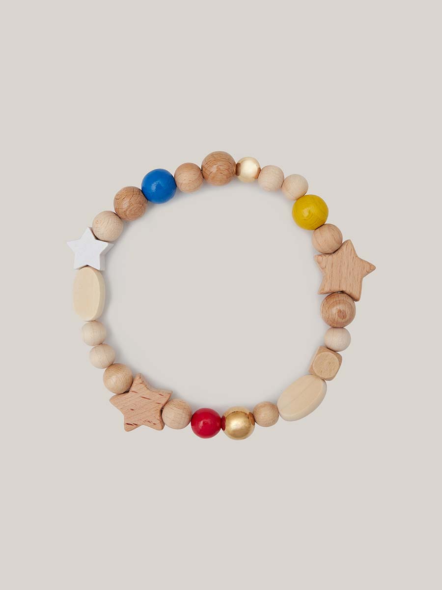WOODEN BEADS NECKLACE STAR
