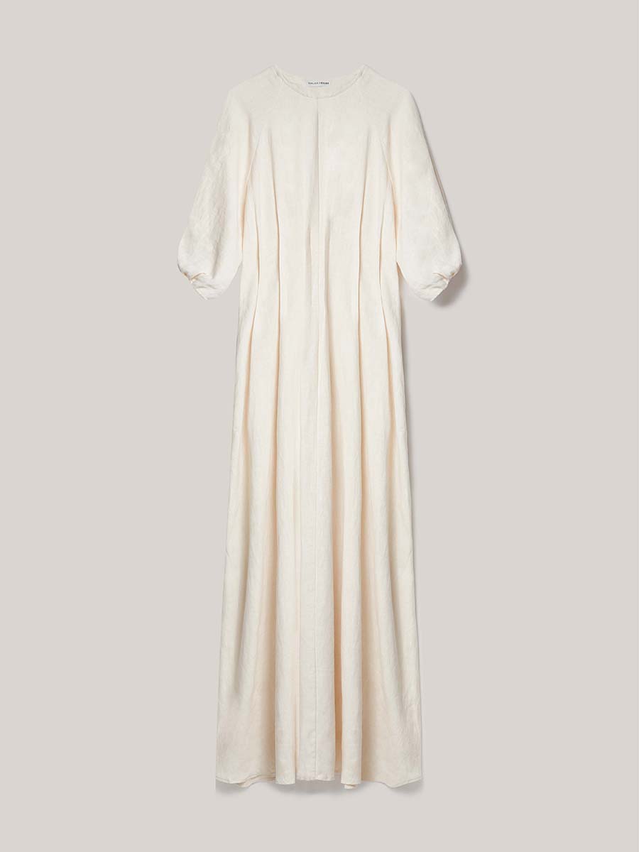 Pleated Dress Trine Off-White