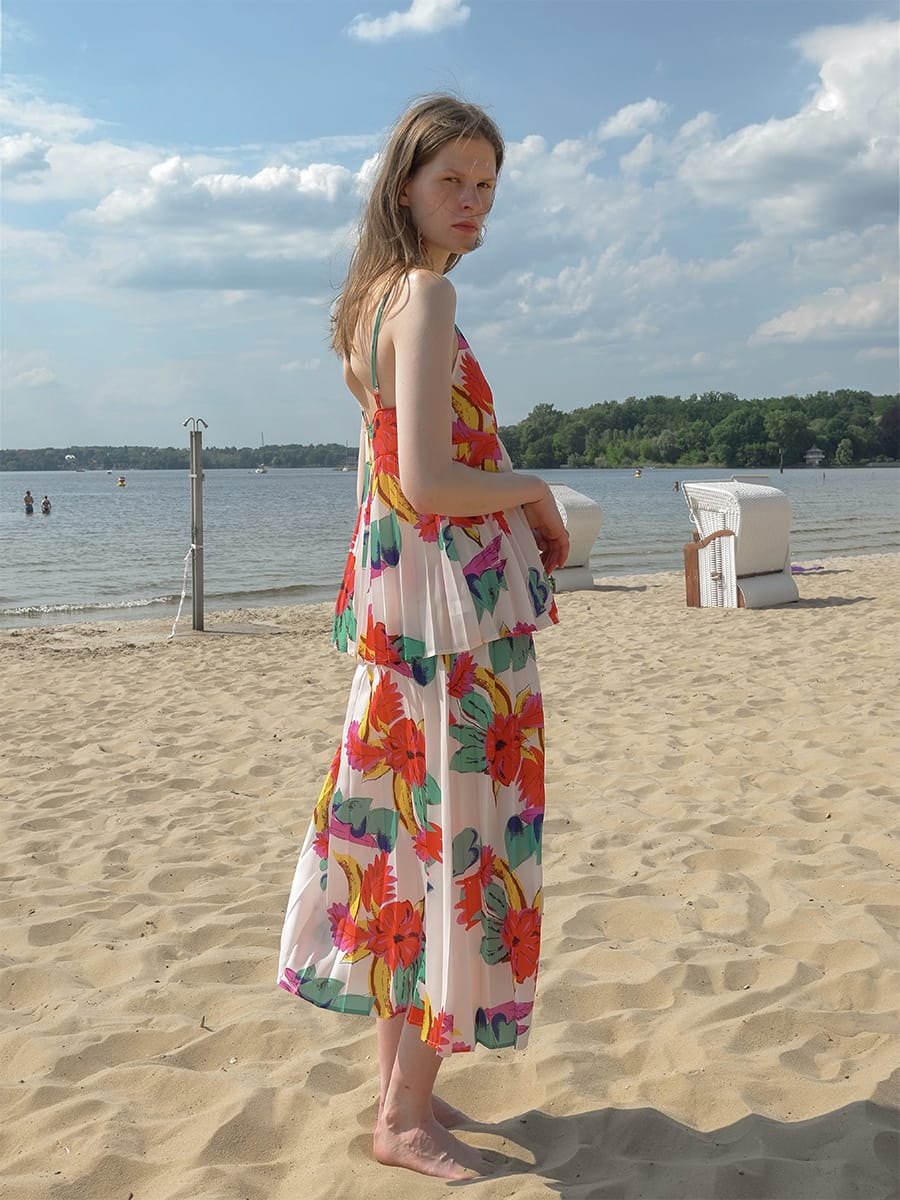 TOP LEANDRA FLOWER PRINT