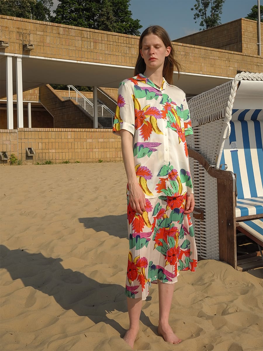 SHIRT-BLOUSE- CHANDLER FLOWER PRINT
