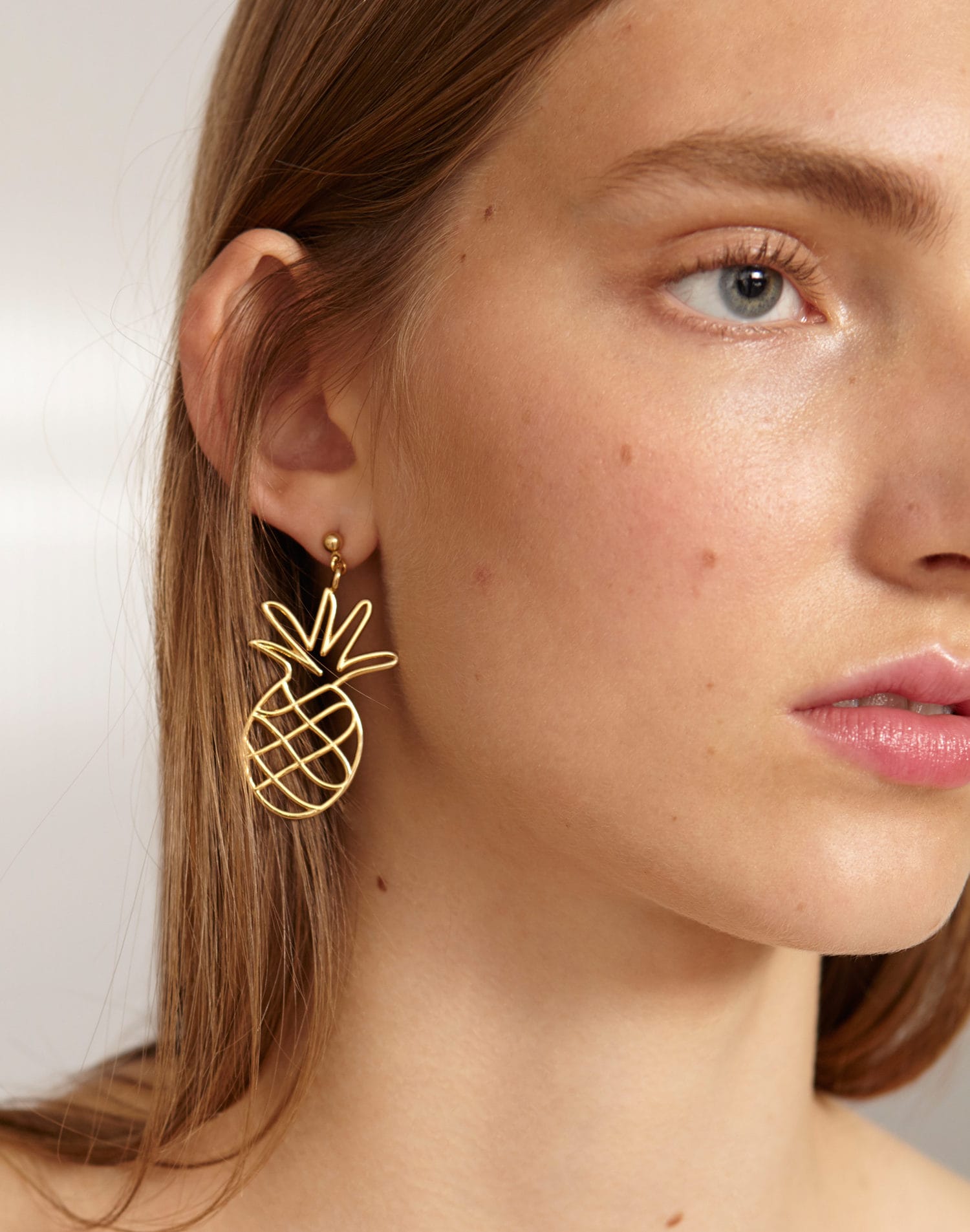 Earring PINEAPPLE 3D