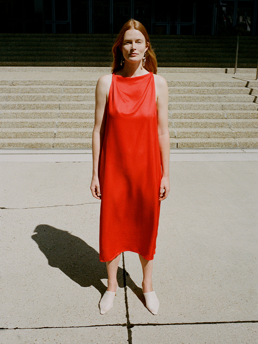 Slipdress Edie Tomato
