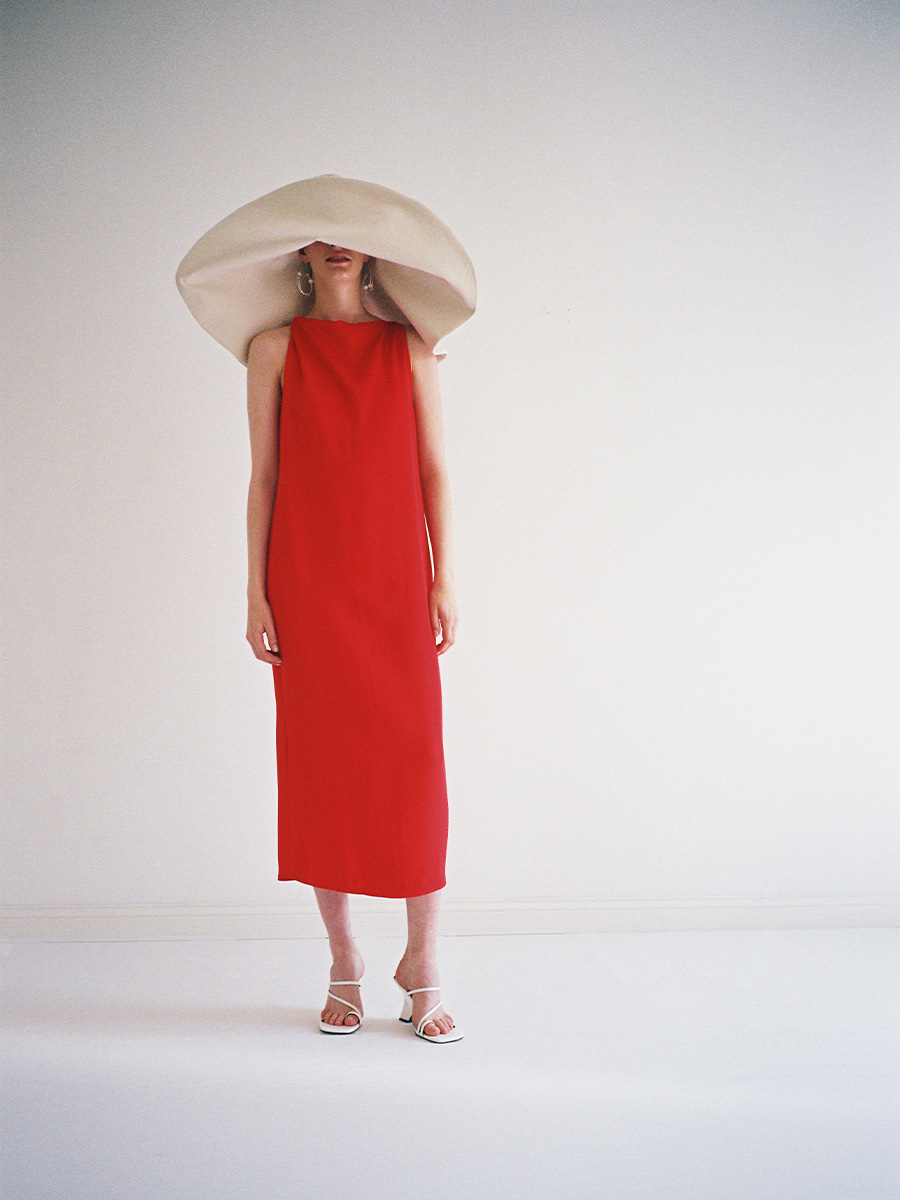 Slipdress Edie Tomato