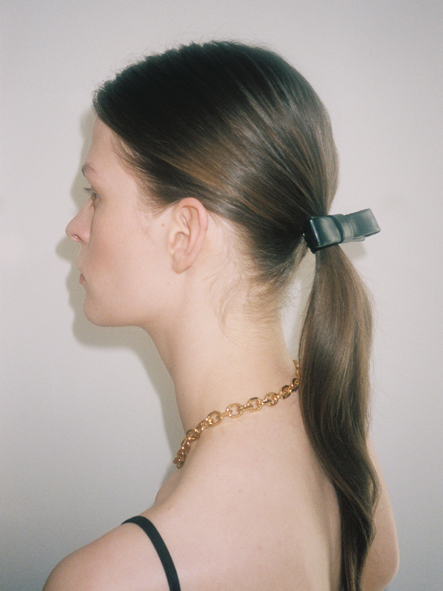 VEGAN LEATHER BOW